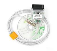 K+DCAN Cable de Diagnosis, NAVESO DCAN OBD2 Switch Interfacen con Interruptor, Diagnosis Coche OBDII Cable con CD, Lectura de Errores, Código de Interfaz