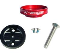 K-EDGE Soporte de potencia Gravity Cap para Garmin Edge rojo 1 1/8"