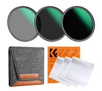 K&F 62MM, 3pcs Professional Lens Filter Kit(ND8+ND64+ND1000)+ Filter Pouch+3pcs*Cleaning Cloth
