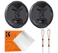 K&F 77MM Lens Caps Kit with K&F LOGO Caps*2+Anti-lost rope*2+vacuum cleaning cloth*1