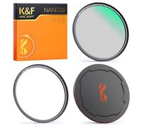 Filtro K&F Concept Magnetic 1/4 Black Mist Nano-X que incluye anillo adaptador y tapa de lente 77 mm