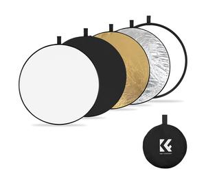 K&F 80cm round reflector Light diffuser 5 in 1 foldable multi-disc with tote bag
