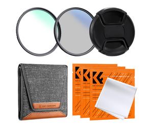 K&F 82mm 2pcs Professional Lens Filter Kit (MCUV/CPL) + Filter Pouch+Lens Cap+3pcs*Cleaning Cloth