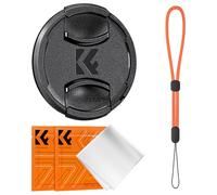 K&F Concept 1 Tapa de Objetivo de 37mm+1 Cuerda Antipérdida Elástica + 2 Paños de Limpieza de Envasado al Vacío Compatible con Cámaras Canon Nikon Sony Olympus Fujifilm Pentax Panasonic Leica
