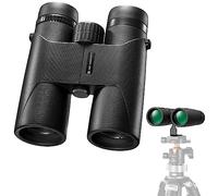 K&F Concept 10 * 42 Prismáticos, Binóculo de Prisma BAK4 y Lentes FMC, Binoculares Professional para Observación de Aves, con Adaptador para Trípode, Ligeros y Portátiles, Negro