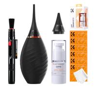 K&F CONCEPT 10 en 1 Kit de Limpieza Cámara para Objetivo y Filtro | Soplador de Aire Multifunción, 6x Paño Microfibra, Bolígrafo y 20ml Limpiador para DSLR, Envase Individual al Vacío, MK04