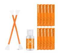 K&F Concept 10Pcs Double-Headed Cleaning Stick + 20ML Cleaning Solution, CMOS APS-C Frame 16mm Cleaning Cloth Sticks Set