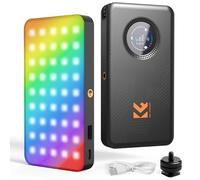 K&F CONCEPT 135 LED RGB Video Light, Construido 5000mAh Batería Regulable Luz de Foto Compacta para Cámara DSLR, CRI 96, 2812lux, Luz de Cámara Portátil con 13 Efectos de Luz