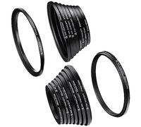 K&F CONCEPT 18 Piezas Filtro Anillos Set Adaptador de Lentes Metal Incluye 9pcs Step Up Ring y 9pcs Step Down Ring
