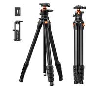 K&F CONCEPT 187CM Trípode Cámara Compacto Aluminio A305A3+BH-40, Trípode Portátil de Viaje Capacidad 10 kg, Rótula Arca Swiss para Cámaras DSLR