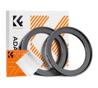 K&F CONCEPT 2 pcs Filtro Anillos 49-58mm,Anillo Adaptador de Filtro Step-UP de Objetivo con Un Paño de Limpieza