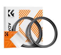 K&F CONCEPT 2 pcs Filtro Anillos 55-58mm,Anillo Adaptador de Filtro Step-UP de Objetivo con Un Paño de Limpieza