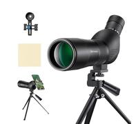 K&F Concept 20-60x60 HD Monoculares, Telescopio Terrestre con trípode, Bolsa de Transporte y Adaptador para teléfono Inteligente - BAK4 para Tiro al Blanco, Caza, observación de Aves