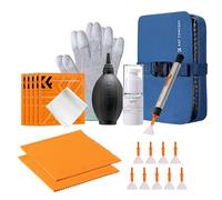 K&F CONCEPT 23 En 1 Kit de Limpieza Cámara,Cleaning Kit con Pera Soplador+8PCS Paño Limpieza+Lápiz+Limpiador Líquido+10PCS Bastón Sensor Full Frame+Bolsa de Llevar+Guantes para Cámara Filtro Objetivo