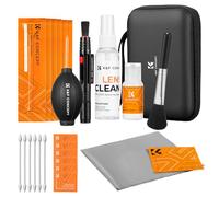 K&F CONCEPT 25 en 1 Kit de Limpieza Cámara para Full Frame, 24mm | 6x Bastoncillos Sensor, 60ml+20ml Limpiador, Soplador de Aire, Bolígrafo, Paños y Bolsa, MK02