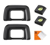 K&F Concept 2PCS Visor Ocular Eyecup & 2 PCS Nivel de Zapata Caliente,Viewfinder Eyepiece DK-24 Compatible con Nikon D5000 D5100 D3000 D3100