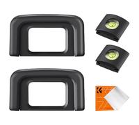 K&F Concept 2PCS Visor Ocular Eyecup & 2 PCS Nivel de Zapata Caliente,Viewfinder Eyepiece DK-25 Compatible con Ni-kon D5600 D5500 D5300 D5200 D5100 D5000 D3500 D3400 D3300