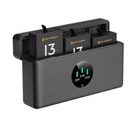 K&F CONCEPT 3 Pack Baterías 2100mAh y Cargador Compatible con Hero 13 Black Funda de Carga Rápida