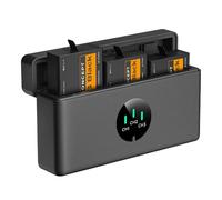 K&F CONCEPT 3 Pack Baterías 2100mAh y Cargador Compatible con Hero 13 Black Funda de Carga Rápida