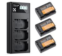 K&F CONCEPT 3-Pack NP-FZ100 Batería 2280mAh y Cargador LCD de 3 Ranuras Compatible con Cámara Sony A7III FX3 FX30 A7 IV A7R III A7R IV A7S III A6000 A6600 A7R3 A7S3 A7C Alpha 9 a9 II 9R A9R 9S