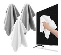 K&F CONCEPT 3 Paños de Limpieza de Microfibra - 30 x 30 cm, Limpiador de Pantallas para Televisores, Gafas, Lentes de Cámara, Automóviles, Dispositivos VR, Tabletas, Computadoras, Ventanas, Espejos