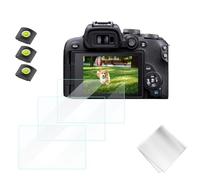 K&F CONCEPT 3 Protectores de Pantalla Compatible con Canon R10 R100 | Incluye 3 niveles de zapata caliente, 1 paño y adhesivos, cristal templado resistente a los arañazos - PF07