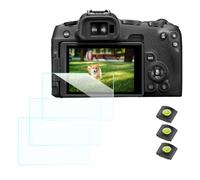 K&F CONCEPT 3 Protectores de Pantalla Compatible con Canon R50 R8 | Incluye 3 niveles de zapata caliente, 1 paño y adhesivos, vidrio templado resistente a los arañazos - PF05