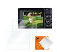 K&F CONCEPT 3 Protectores de Pantalla Compatible con Canon SX740 | Cristal templado 9H antirrayaduras, instalación sin burbujas, incluye 1 paño de limpieza - PF04