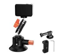 K&F Concept 3" Suction Cup Camera Mount con Brazo Mágico Cabeza Bola, Soporte de Cámara con Ventosa de Coche con 1/4" 3/8" ARRI Agujero Comaptible con Go-Pro Hero, Insta360 X5, Action 5 Pro, iPhone