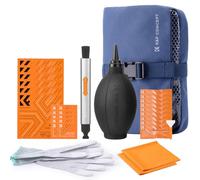 K&F CONCEPT 32 en 1 Kit de Limpieza Cámara,Cleaning Kit con Pera Soplador+6PCS Paño Limpieza+Lápiz+10PCS Toallitas Antivahos+10PCS Bastón Sensor Full Frame+Bolsa de Llevar+Guantes para Cámara Objetivo