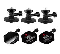 K&F Concept 3PCS Soporte Adhesivo Flexible para Casco para GoPro Hero13/12/11/10/9, dji Osmo 360, Action 3/4/5 Pro, para Insta360 X5 X4 X3, Accesorios de Cámara de Accion, Soporte Adhesivo Pegatina
