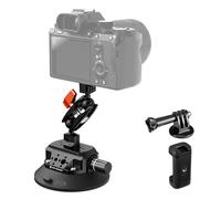 K&F CONCEPT 4.5" Suction Cup Camera Mount con Brazo Mágico Cabeza Bola, Soporte de Cámara con Ventosa de Coche con 1/4" 3/8" ARRI Agujero Comaptible con GoPro Hero 13,Insta360 X5,Action 5 Pro,iPhone