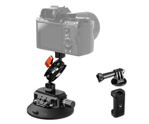 K&F CONCEPT 4.5" Suction Cup Camera Mount con Brazo Mágico Cabeza Bola, Soporte de Cámara con Ventosa de Coche con 1/4" 3/8" ARRI Agujero Comaptible con GoPro Hero 13,Insta360 X5,Action 5 Pro,iPhone
