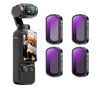 K&F Concept 4Pack Kit Filtros Magnéticos ND4+ND8+ND16+ND32 Compatible con dji Osmo Pocket 3 Creator Combo (Aluminio)