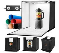 K&F CONCEPT 50x50 cm Set de Estudio fotográfico Plegable, Mini Caja de luz Regulable de 5600K Set de iluminación de Carpa fotográfica con Fondo de PVC de 6 Colores para fotografía de Joyas