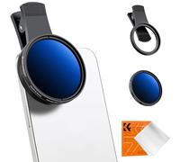K&F Concept 52mm Clip-on Filtro ND2-400 para Teléfono,Filtro Variabile ND2-400, Teléfono Móvil Lente de Densidad Neutra con Clip Compatible con iPhone 16 15 Pro MAX 14 13 12 11