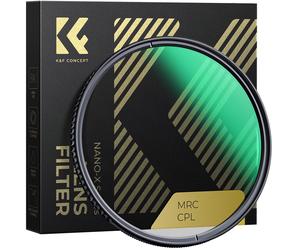 K&F CONCEPT 55MM XC15 Nano-X B270 CPL Filter, HD, Waterproof, Anti Scratch, Green Coated