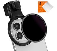 K&F CONCEPT 58mm Adaptador de Filtro de Lente de Teléfono con Filtro ND100000, Compatible con iPhone 17/16/15/14/13/12, 16/15/14/13/12 Pro