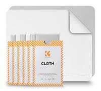 K&F CONCEPT 6 Paños Paños de Microfibra para Gafas, Lentes, PC, Pantallas y Tabletas • (15x18 cm)-Blanco y Gris