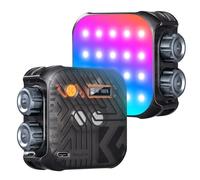 K&F CONCEPT 60 LED RGB Video Light, 360° Full-Colour Portable Photo Light, 2500K-9900K CRI 96+, con 21 Efectos de luz, Mini Camera Light con batería 2000mAh para vlogging, Selfie, fotografía, Negro