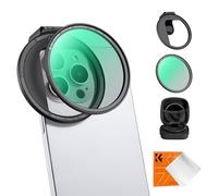 K&F Concept 67mm Clip-on Magnético Filtro Polarizador Circular para Teléfono,Filtro CPL para Teléfono Móvil Lente con Clip Compatible con iPhone 15 Pro MAX 14 13 12 11