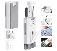 K&F CONCEPT 7+1 en 1 Kit Multifuncional Portátil de Limpieza Electrónica-Limpia Teclado, Pantalla de PC, Teléfono Móvil, Airpods, Lentes, Cámara, Herramientas de Limpieza para Múltiples Circunstancias