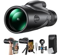 K&F Concept 8-32X50 HD Monocular Telescopio Zoom Continuo con Clip de teléfono móvil para observación de Aves, Caza, Senderismo, conciertos