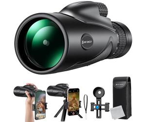 K&F Concept 8-32X50 HD Monocular Telescopio Zoom Continuo con Clip de teléfono móvil para observación de Aves, Caza, Senderismo, conciertos