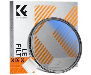 K&F CONCEPT 95mm Filtro Polarizador Circular CPL de Vidrio óptico con Nano-Revestimiento de 18 Capas para Objetivo 95mm (Incluye 3 Paños de Limpieza)