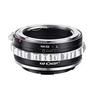 K&F CONCEPT -Adaptador de Enfoque Manual, Compatible con Lentes Objetivos Nikon F (G-Type) Mount y Cuerpos de Cámara Leica L Mount, Anillo Adaptador Manual Lens