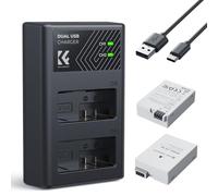 K&F Concept Batería LP-E8 y cargador de batería de doble ranura para cámaras digitales Canon EOS Rebel T3i T2i T4i T5i, EOS 600D 550D 650D 700D, Kiss X4 X5 X6 X7, LC-E8E
