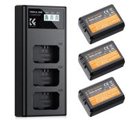 K&F Concept batería Sony NP-FW50 de 1100 mAh, 3 uds. + cargador de 3 ranuras