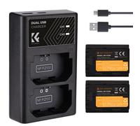 K&F Concept batería Sony NP-FZ100 de 2280 mAh, 2 uds. + cargador de 2 ranuras