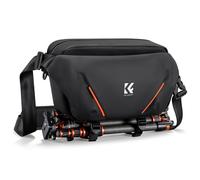K&F CONCEPT Bolsa Bandolera para Cámara de 7 L, Ligera para Cámaras Mirrorless o DSLR, Bolsa con Bolsillo Lateral Plegable y Acceso Rápido, Divisor Ajustable, Equipo para Fotógrafos, Negro